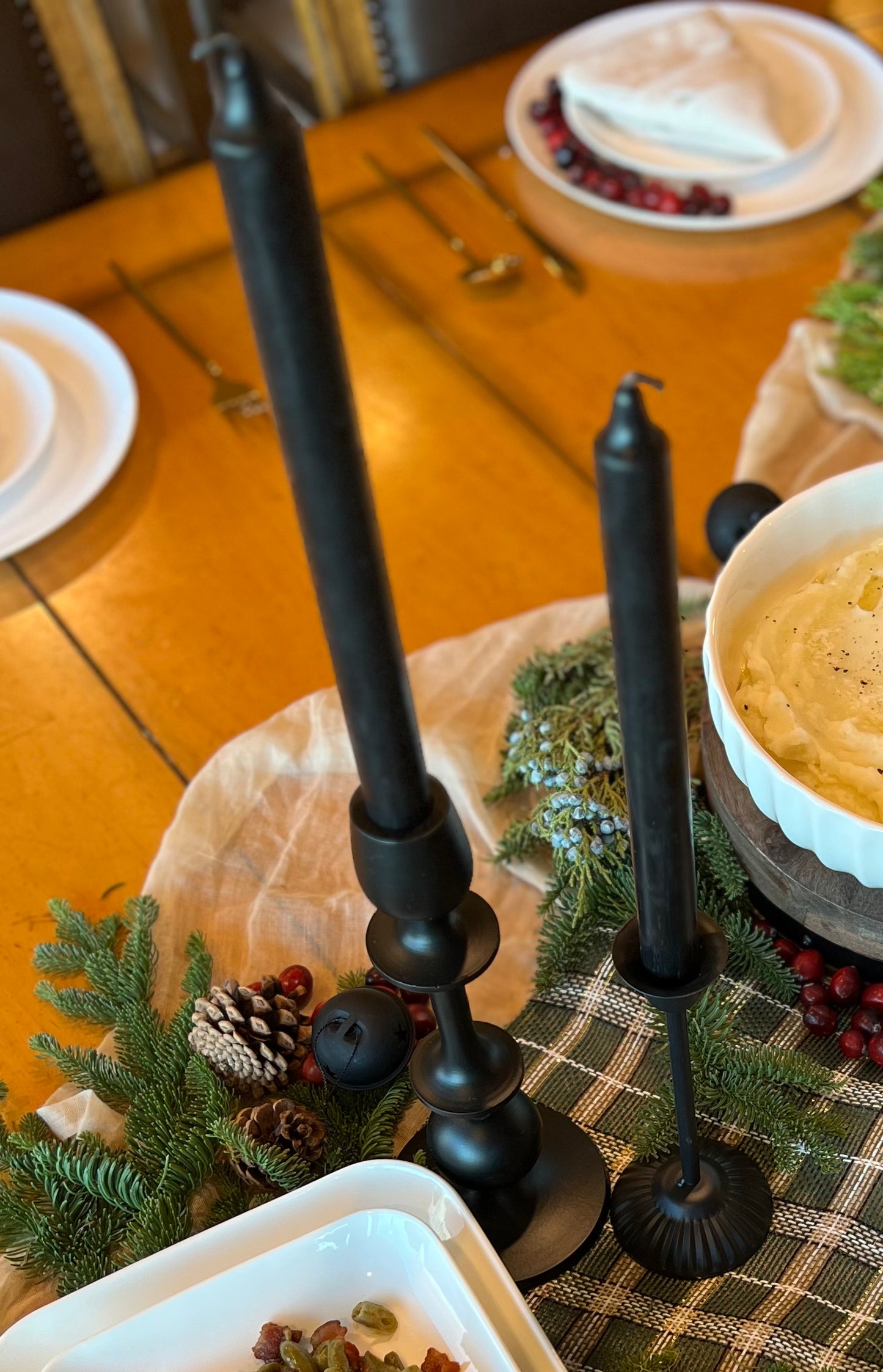 Black Taper Candle Holder