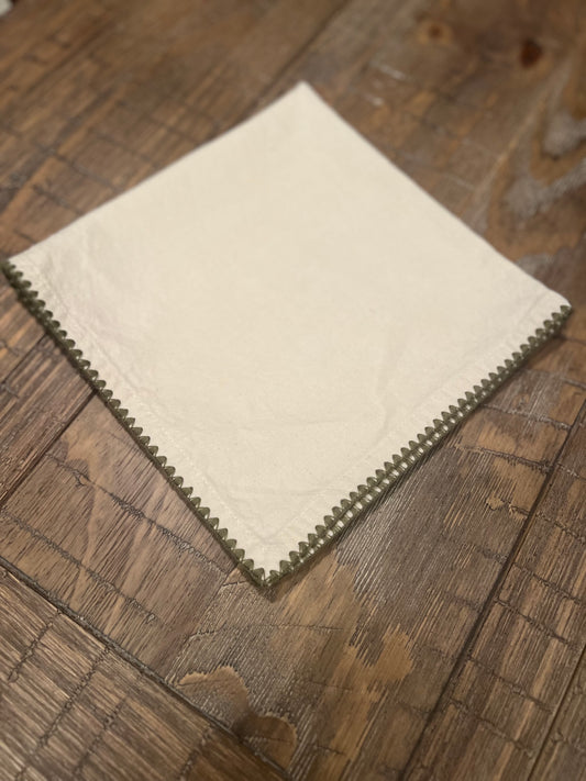 Green Trim Cloth Napkin